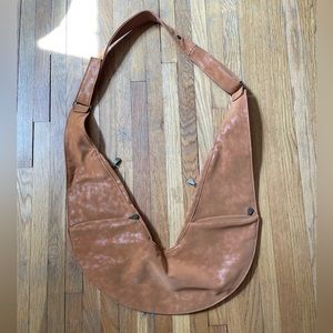 Toffee Faux Leather Sash Bag